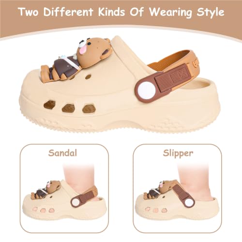 Image of Toddler Little Kids Clogs Slippers Sandals, Non-Slip Girls Boys Clogs Slide Lightweight Garden Shoes Slip-on Beach Pool Shower Slippers
