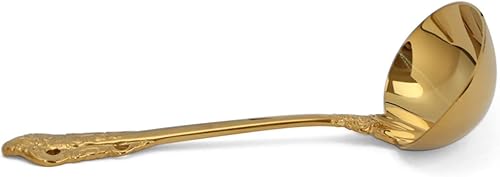 Miniatura 4 de Cucharones de 1 pieza Cuchara de servir de acero inoxidable 304 Cucharón de sopa Herramienta de cocina Accesorios de cocina Cuchara dorada Cuchara