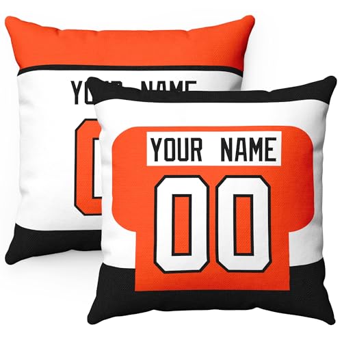 Image of ANTKING Throw Pillow 2 Packs Personalized Custom Any Name Number for Men Women Boy Gifts