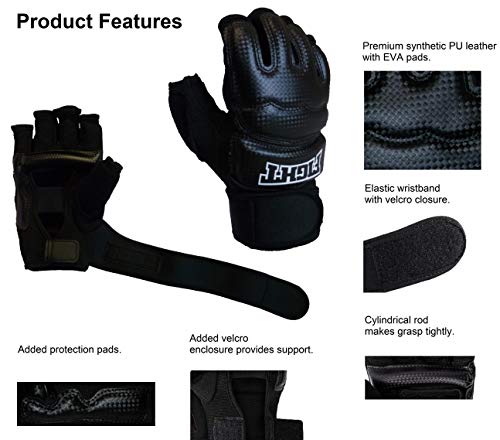 Sparring Set MMA Gloves Hand Foot Protector Taekwondo Sparring Gear for Martial Arts Punch Bag Kickboxing Foot Guards Karate Training Boxing Gloves Foot Gear for Men Women Kids XS-XL (XS-Small, black) - Thumbnail 7