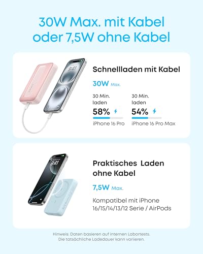 Anker Zolo 10000mAh kompakte magnetische Powerbank 30W Schnellladen – Ansicht 2