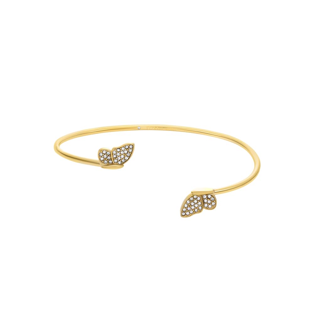 Fossil Women's Stainless Steel with open Cuff bangle bracelet