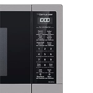 Panasonic NN-SN76LS 1.6 cu.ft Cyclonic Inverter Countertop Microwave Oven 1250Watt Power with Genius Sensor Cooking, 19.44"D x 21.88"W x 11.94"H, Stainless Steel Panasonic NN SN76LS 16 cuft Cyclonic Inverter Countertop Microwave Oven 1250Watt Power with Genius Sensor Cooking 1944D x 2188W x 1194H Stainless Steel