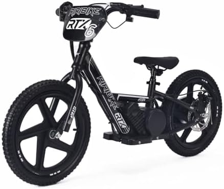 Bicicleta eléctrica para niños RIRIBIKE RTX6 24V (16"), Negro, Ba...