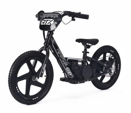 Bicicleta eléctrica para niños RIRIBIKE RTX6 24V (16"), Negro, Ba...