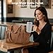 LOVEVOOK Laptop Tote Bag for Women 15.6 Inch Vintage Work Bag with Large Cup Holder, Waterproof Computer Teacher Bag
