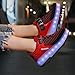 Ufatansy Roller Shoes USB Rechargeable Roller Skate Shoes LED Fashion Sneakers Kids Mesh Breathable Skateboarding for Girls Boys Footwear with Wheels Skates 6.5 Little Kid,Red