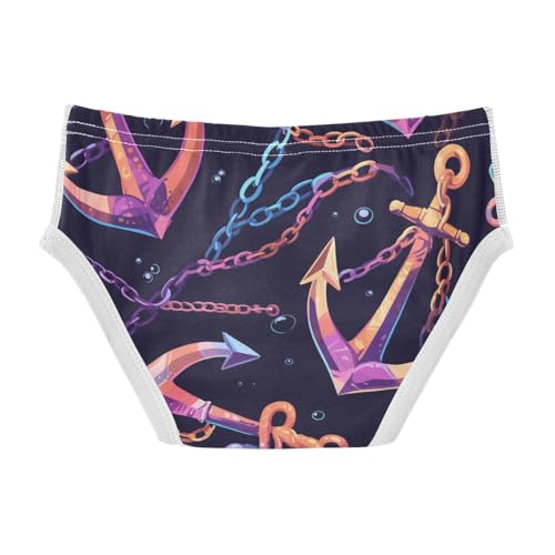 Ocean Themed Simple Anchors Toddler Boys Pure Cotton Kids Underwear Breathable Children Panties2
