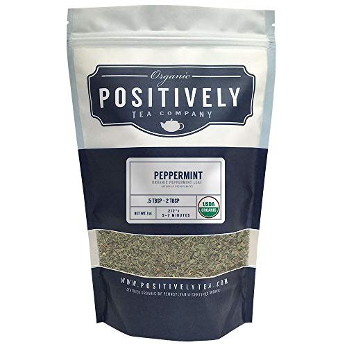 Positively Tea Company, Organic Peppermint Leaf, Herbal Tea, Loose Leaf, USDA Organic, 1