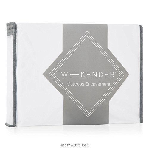 Funda de colchón impermeable matrimonial WEEKENDER con cremallera para protector de cama blanco 2
