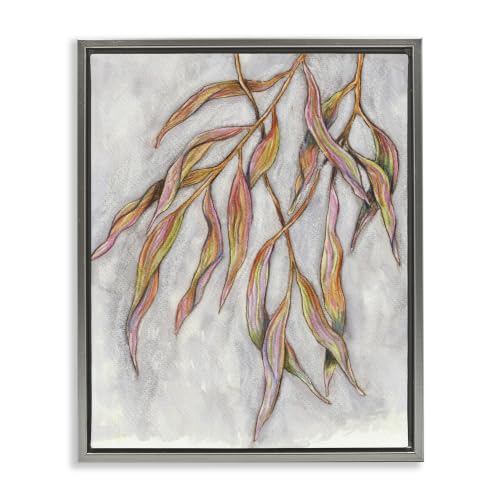 Withering Leaves Botanical, 16 x 20 Inch Canvas in Floater Frame