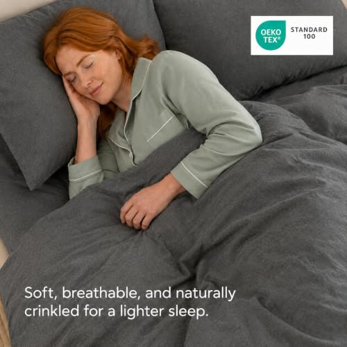 Image of Dark Grey Duvet Cover Only Ultra Soft & Breathable Comforter Cover King
