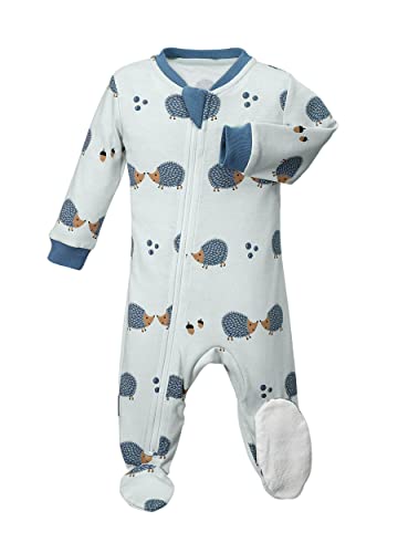 Image of zippyjamz – Zipper Organic Sleeper Footed Onesies Sleeper Baby Pajamas with Inseam Zipper