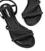 Greatonu Women's Flat Sandals Summer Braided Slip On Gladiator Sandals Open Toe Strappy Slingback Shoes Black Size 8