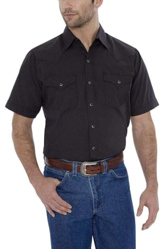 Ely & Walker Men's Short Sleeve Solid Western Shirt