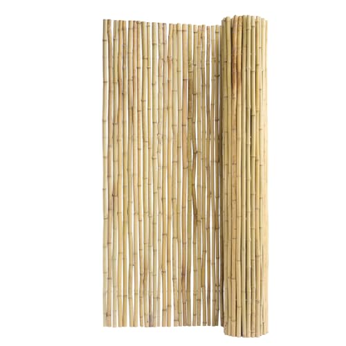 VEVOR Natural Rolled Bamboo Fence, Eco-Friendly Privacy Screen - 6 ft H x 8 ft L x 0.75 in D, Decorative...
