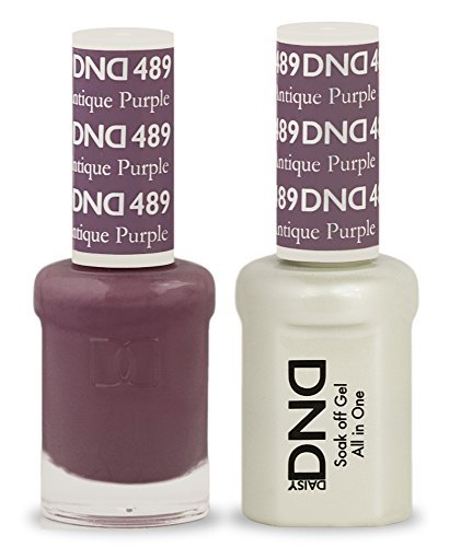 DND Soak Off Gel Polish Dual Matching Color Set 489, Antique Purple by DND Duo Gel