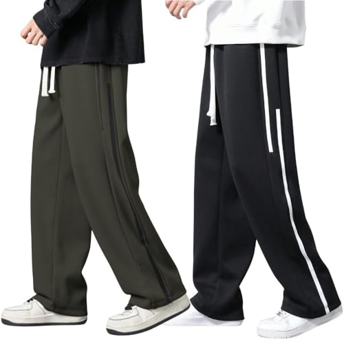 Image of GRECIILOOKS Korean Style Track Pants for Men - Loose Fit Lycra Cargo Joggers | Trendy Gym & Streetwear Bottoms with Utility Pockets (Available in Plus Size)