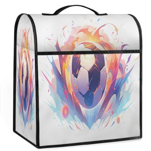 Coffee Maker Cover Colorful Football Pattern Kitchen Appliance Covers Small Appliance Covers Blender Cover Juicer Cover Dust Covers for Kitchen Appliances with Top Handle and Pockets,Washable,C591
