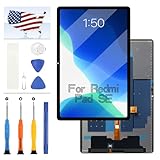 Screen Replacement for Xiaomi Redmi Pad SE LCD Screen for Xiaomi Remdi Pad 2 2nd Gen 11.0' LCD Display Touch Screen Digitizer Assembly Repair Kit with Tools(Black)