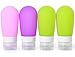 Produktbild JasCherry Silikon Reisen Flaschen Set - BPA-frei und TSA-Airline Genehmige Auslaufsichere - Behälter und Accesoires für Shampoo/Spülung/Cremes - 4 Stück / 80 ml