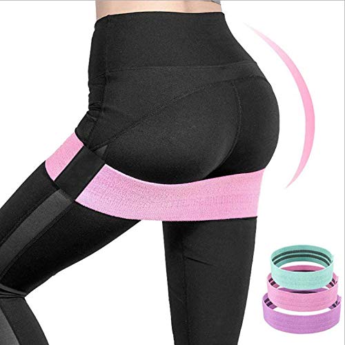 LIDOFIGO Resistance Hip Bands,Fitnessbänder Set 3 Widerstandsbänder Gymnastikband Trainingsband Yogaband für Beintraining unterstützen,Muskelaufbau,Krafttraining und Klimmzüge
