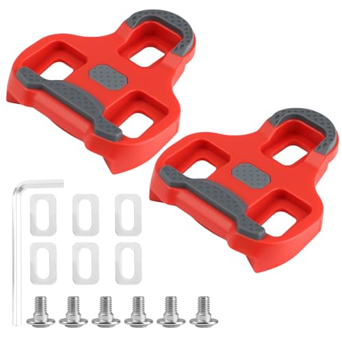 Bike Cleats for Look Keo Grip Road Bike Cycling Shoe Cleats 9 Float Red