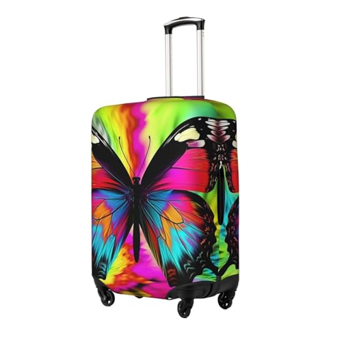 Travel Luggage Cover for Suitcase Tsa Approved, Washable Elastic Suitcase Protector, Colorful Butterfly Suitcase Cover Anti-scratch Baggage Cover Fits 22-24 Inch Luggage Sleeve X-Large2