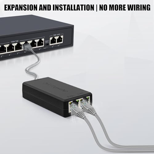 ordinarYone Switch POE de 2 Puertos Gigabit con Estándar IEEE 802.3af y 802.3at para Power over Ethernet y Plug and Play miniatura 5