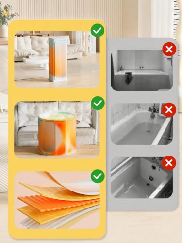 Image of YAGVIZ Bath Tub for Adult for Bathroom Tub for Home SPA, Maintains Hot & Cold Temperature, Drainage Hole, Thickened Layer for Hot and ice bath tub for adults