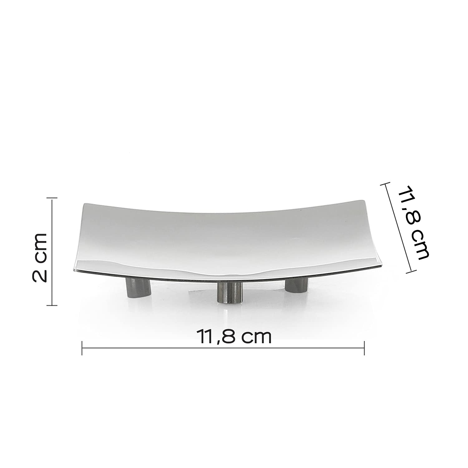 GEDY Set Perth 4 Pezzi, 1 Porta Sapone Solido, 1 Scopino WC, 1 Dispenser Sapone, 1 Portaspazzolini da Bagno, Set Realizzato in Acciaio Inox, Finitura cromata, Design R&S Gedy, 2 Anni di Garanzia