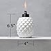 TIKI Brand 3-Pack Table Torch Glass Pineapple White and Gold - Decorative Outdoor Torch for Backyard, Lawn, and Patio, 6.5 in, 1117077