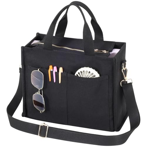 Image of F-color College Tote Bag for School - Large Nurse Bag Zipper Pockets