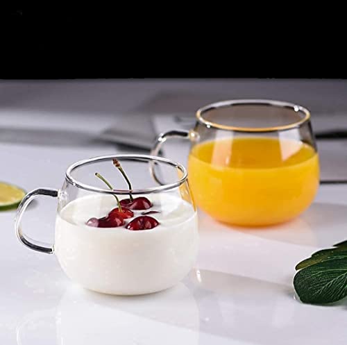 Image of KiKiluxxa 400ml Borosilicate Glass Mug for Tea & Coffee, Pack of 1
