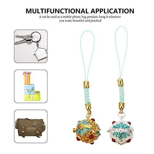 Car Air Fresheners Air Freshener Diffuser 2 Pcs Essential Oil Diffuser Keychain Hanging Pendant Copper Fillable Essential Oil Diffuser Charms Keychain (Green) Diffusers Car Decor #TOP6