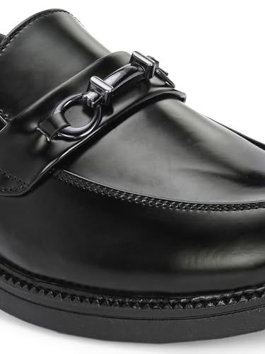 Image of STANPHORD Men Formal Loafer Shoes | Patent PU Slip-On Moccasins | Flat Rubber Sole | Casual Office Driving Travel Wear | Lightweight (TPSL S1)