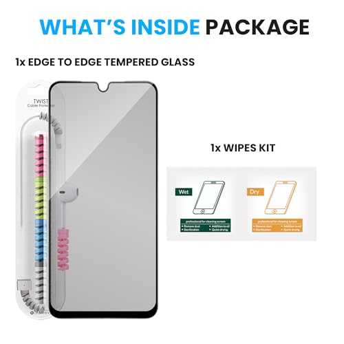 Image of ArmourPro Anti Glare Matte Tempered Glass for Samsung Galaxy M17, A17, F17, F36 and Galaxy M36, Anti Fingerprint Screen Protector, 9H Scratch Resistant, Smooth Touch, Easy Installation Kit with Cable Protector