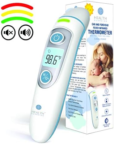 HEALTHGUARDIAN Baby Infant Infrared Digital Forehead Ear Thermometer for Babies and Adults - Accurate Medical Thermometer with Fever Indicator – Professional, Accurate, Reliable