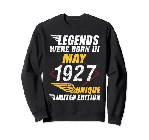 Cumpleaños Mayo 1927 Edición Limitada Regalo Legend May Sudadera