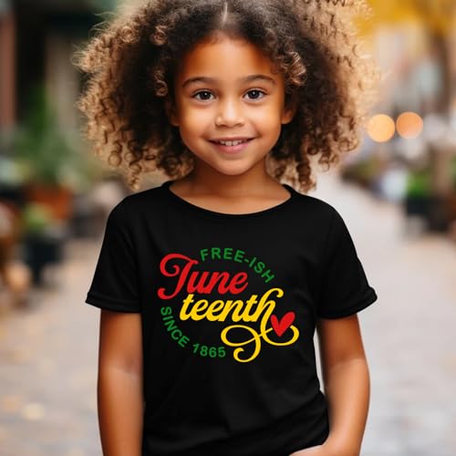 Juneteenth Shirts for Kids: 1865 Graphic Tshirt Toddler Boy Girl Equality Freedom Blouse Tops 2-6Y2
