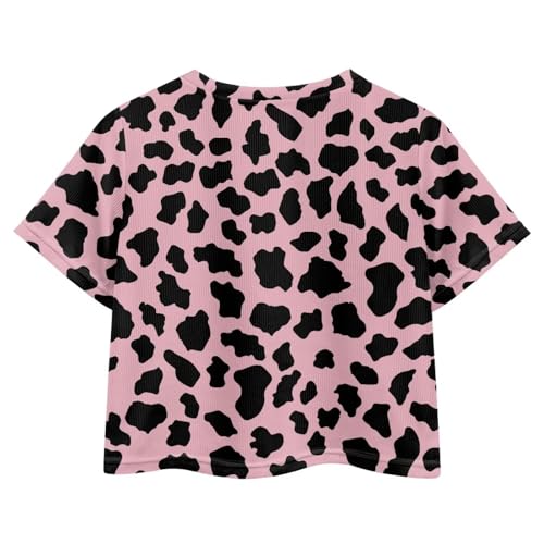 Image of Kids T Shirt Short Sleeve Crop Tops for Girls Summer Clothes Pullover Tees Shirt 5-14