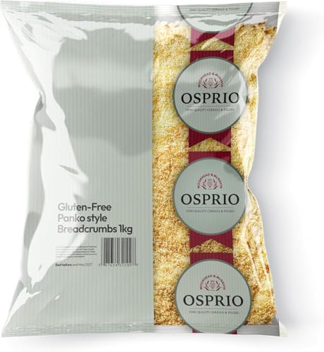 Osprio Gluten Free Panko Breadcrumbs 1kg Light & Crispy Japanese-Style Coating for Frying & Baking