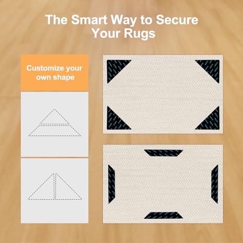 Rug Gripper for Hardwood Floors No Damage Carpet Tape for Area Rugs 18 Pcs - image 3