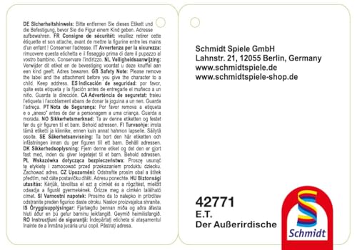 Schmidt Spiele 42771 E.T. Der Außerirdische, Plüschfigur 24 cm, 40 Jahre Edition