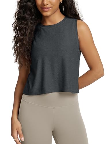 Image of ODODOS Women's Performance Tank Ultra Soft odSTRATUM Tech Sleeveless Tee Shirts High Crew Neck Pullover Top