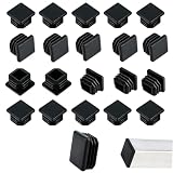 HABVPU Pack de 20 Tapones Tubo Cuadrado 40x40 mm, Protector de Suelo