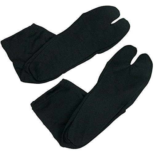 Kyoetsu Men's Black Color Tabi Strech Socks 25 Cm-30 Cm (27-28 Cm(9-10")) #TOP5