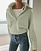 BTFBM Womens Sweaters Quarter Zip Pullover V Neck Collar Long Sleeve Ribbed Knit Loose Casual 2026 Winter Fall Sweater(Light Green, Large)