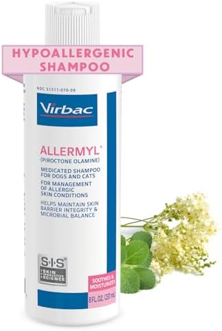 Allermyl Medicated Pet Shampoo Hypoallergenic, Soothing and Moist...