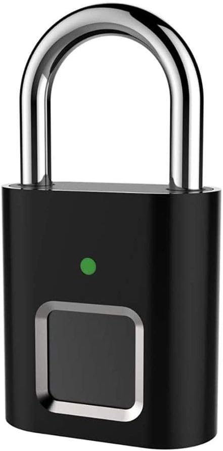 Candado sin llave con huella dactilar, Negro recargable sin llave del PA USB de la huella dactilar for el equipaje 55x27x13.4m m del gimnasio
